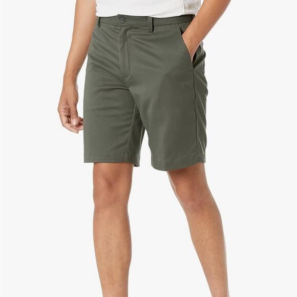 AE Mens Golf Shorts Classic Fit 38 waist Olive Green Stretch Simple & Classic - Picture 1 of 6